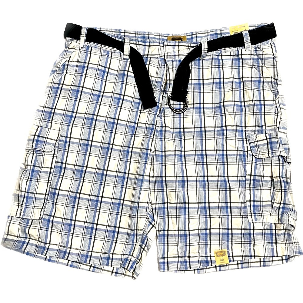 Men’s Big & Tall plaid cargo shorts | NWT | sz 46 waist